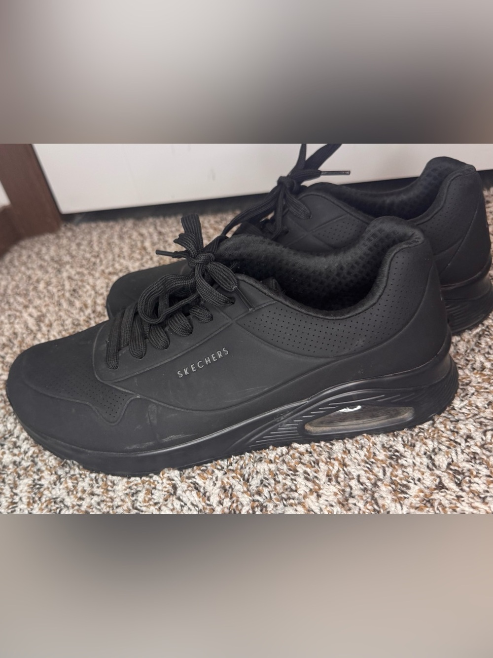 Skechers Work Uno SR Sutal Men’s 10.5 Black Slip Resistant Shoes 200054